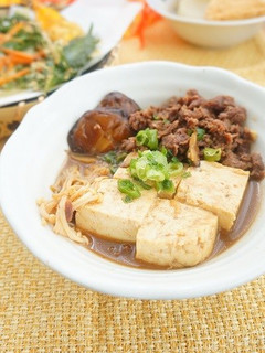 ジビエ!エゾシカ肉の甘酒めんつゆ肉豆腐-レシピのメイン写真