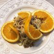 オレンジとナッツのクリームパスタ