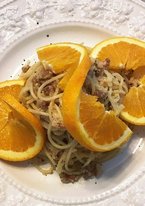 オレンジとナッツのクリームパスタ-レシピのメイン写真