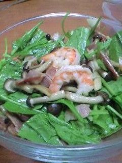 きのことほうれん草の温サラダ-レシピのメイン写真