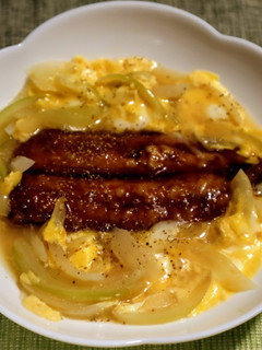 ひとりご飯♠さんま蒲焼の卵丼-レシピのメイン写真