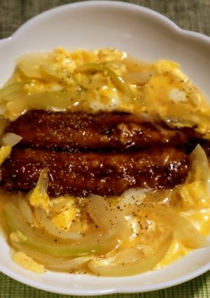 ひとりご飯♠さんま蒲焼の卵丼-レシピのメイン写真