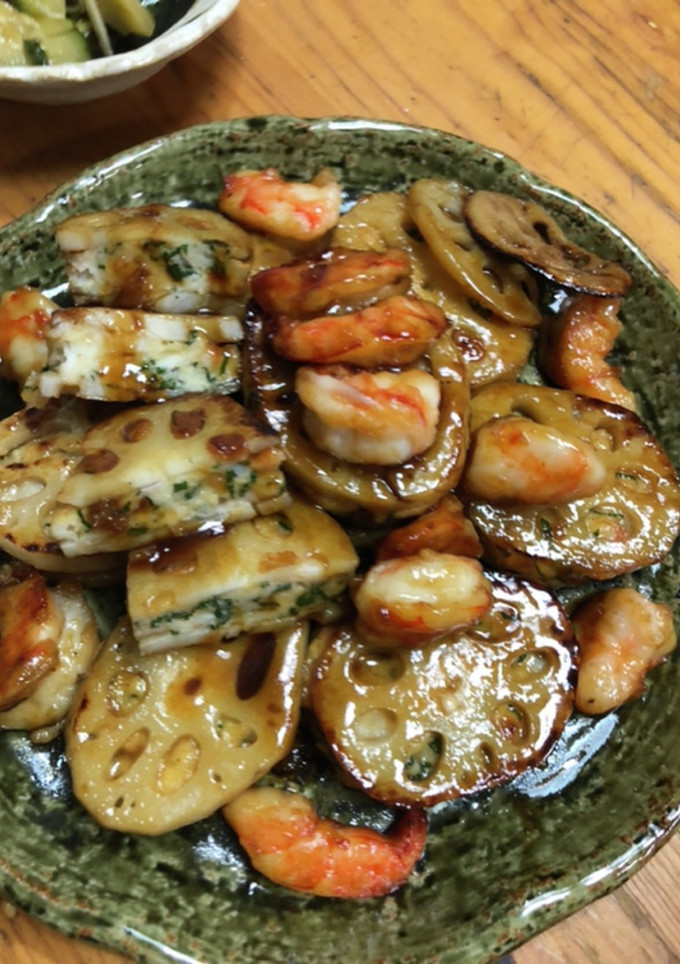 大葉香る！エビとはんぺんの蓮根挟み焼き-レシピのメイン写真