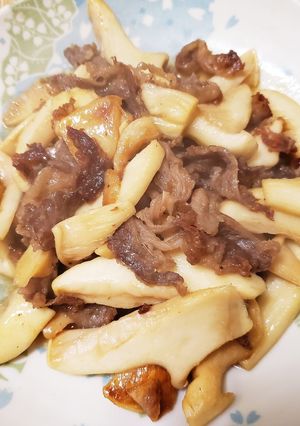 白麗茸と牛肉のガーリック炒め-レシピのメイン写真