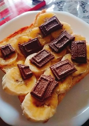 チョコバナナトースト-レシピのメイン写真