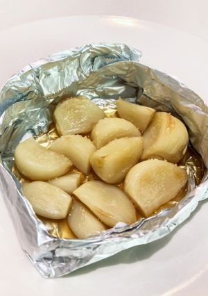 トースターでニンニクのホイル焼き-レシピのメイン写真