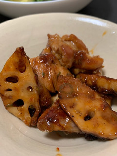 鶏胸肉と蓮根の甘酢照り焼き-レシピのメイン写真