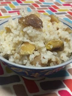 超簡単☆激うま!簡単栗の甘露煮で栗ごはん-レシピのメイン写真