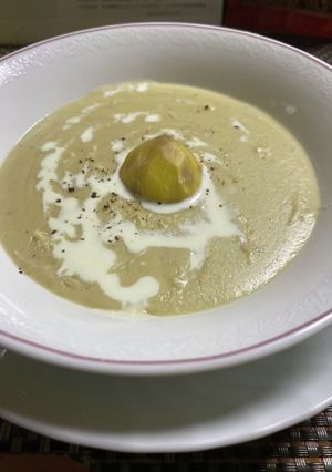 自宅で採れた栗で マロンポタージュスープ-レシピのメイン写真