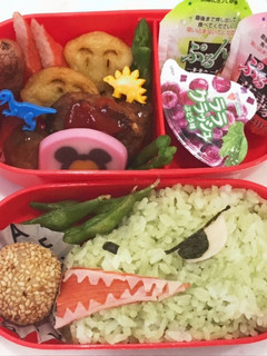 恐竜 キャラ弁 幼稚園弁当-レシピのメイン写真