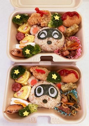 あつ森 つぶきち まめきち キャラ弁-レシピのメイン写真