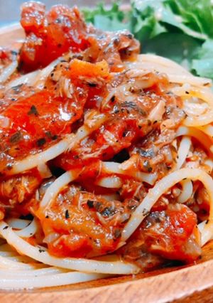 腸活♡ツナのトマトソースパスタ-レシピのメイン写真