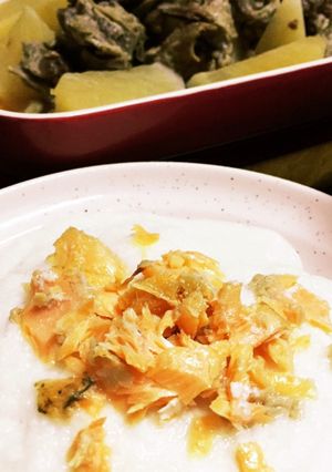 山芋とろろごはんに焼鮭-レシピのメイン写真