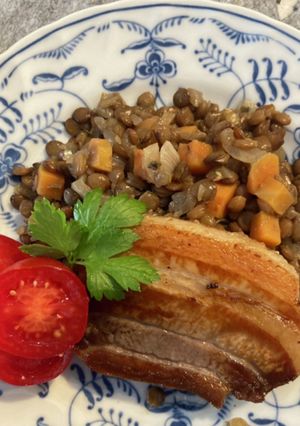 レンズ豆の煮込-レシピのメイン写真