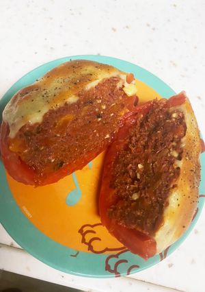 トマトとコンビーフのカレー風味ファルシ-レシピのメイン写真