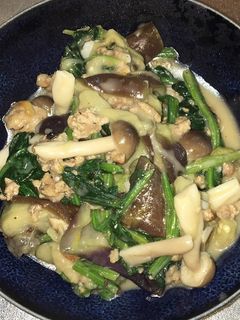 茄子とほうれん草のチーズスパイス炒め-レシピのメイン写真