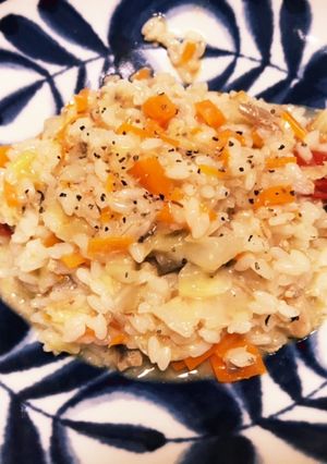 サバ缶で旨味たっぷり和風リゾット-レシピのメイン写真