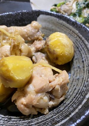手羽元と茹で栗のさっぱり煮-レシピのメイン写真