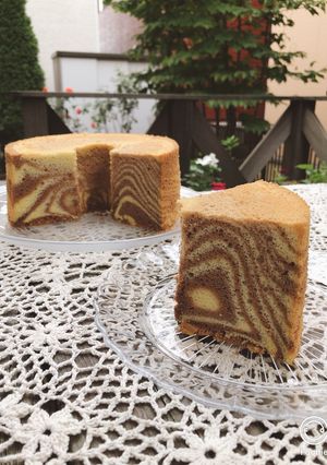 ゼブラシフォンケーキ-レシピのメイン写真