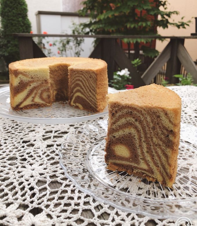 ゼブラシフォンケーキ-レシピのメイン写真