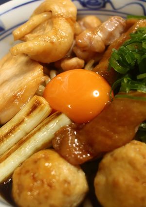 再現！月見鶏すき焼きぶっかけうどん♪-レシピのメイン写真