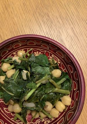 モロヘイヤとひよこ豆のサラダ-レシピのメイン写真