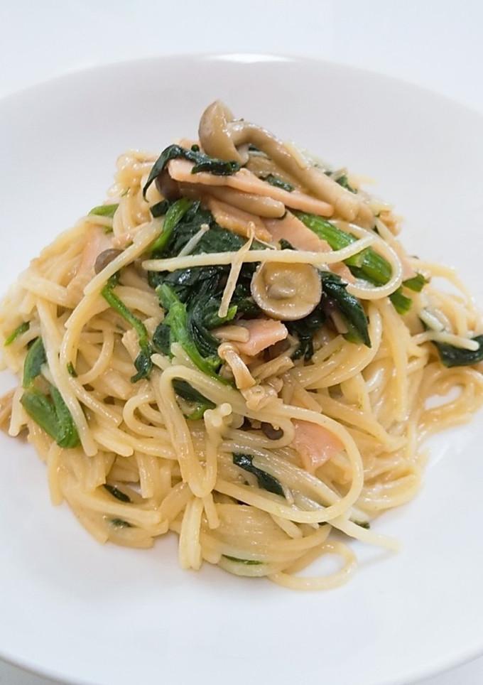 きのことハムの和風パスタ-レシピのメイン写真