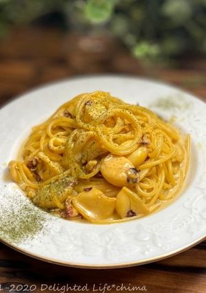 塩ウニとイカのクリームパスタ-レシピのメイン写真