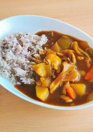 隠し味は鍋1周♪舞茸カレー-レシピのメイン写真