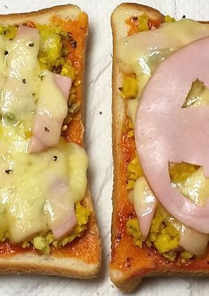 サツマイモとカボチャのピザトースト-レシピのメイン写真