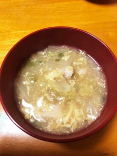 白菜とささみの卵スープ-レシピのメイン写真