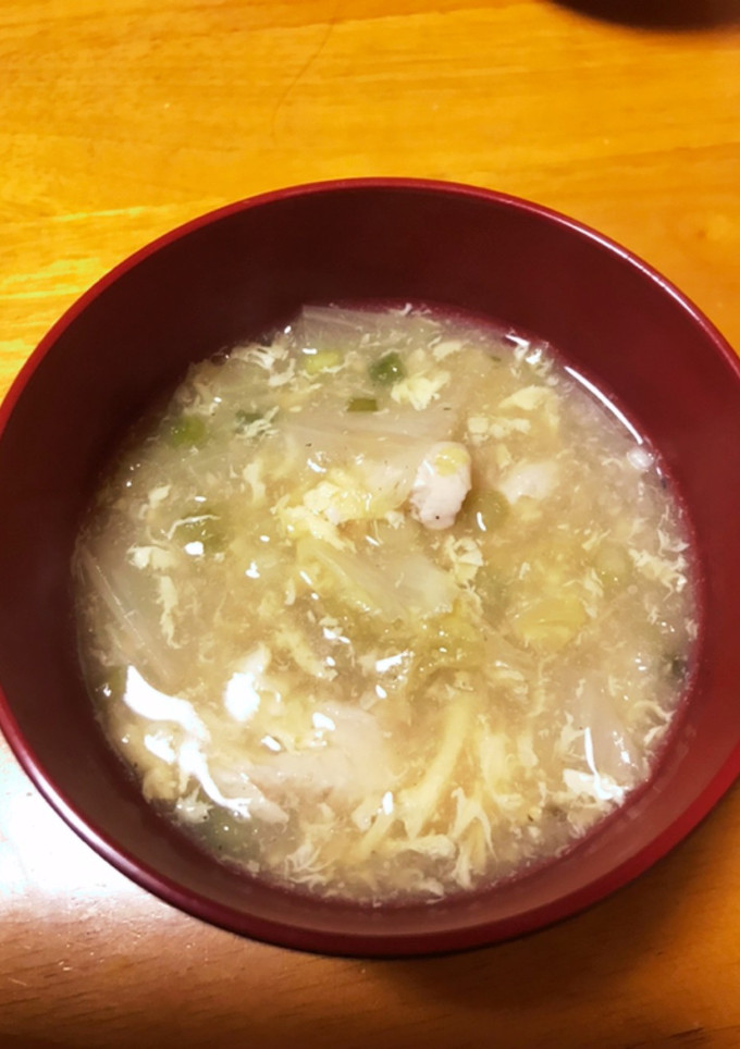 白菜とささみの卵スープ-レシピのメイン写真