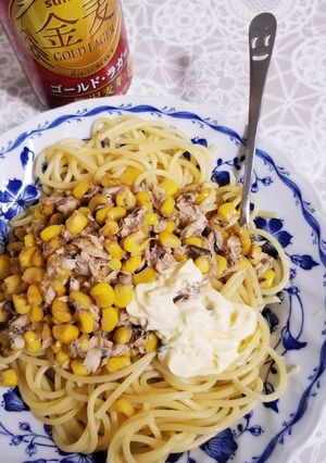 鯖とコーン　パスタ-レシピのメイン写真