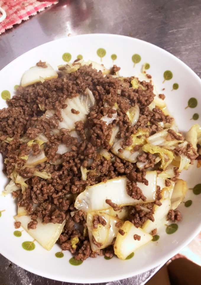 ひき肉と白菜のそぼろ炒め-レシピのメイン写真