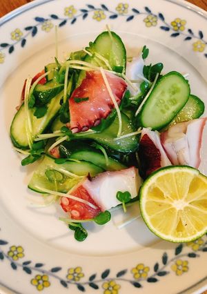 蛸と胡瓜の胡麻油塩和え-レシピのメイン写真