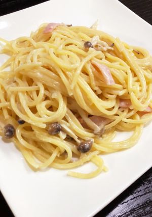 きのことハムのクリームパスタ-レシピのメイン写真