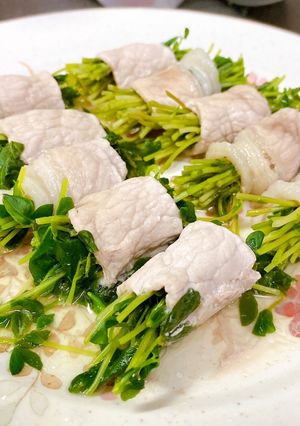 レンジで簡単◎豆苗の豚肉巻き-レシピのメイン写真