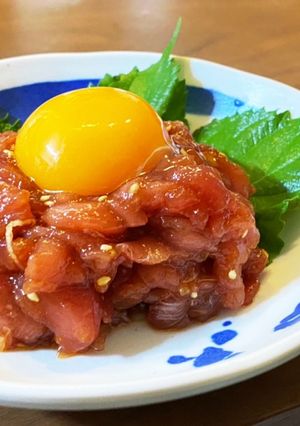 マグロのユッケ【おつまみに】-レシピのメイン写真