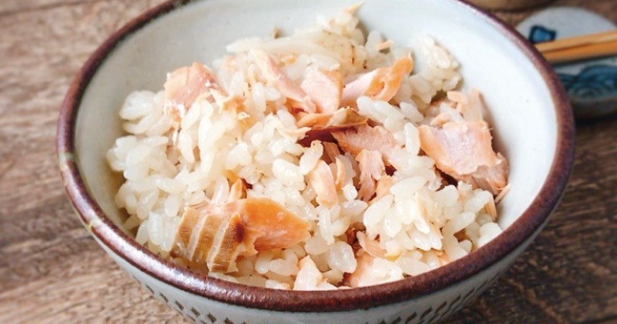 鮭とミズナの炊き込みご飯 by らくらく♪ 【クックパッド】 簡単