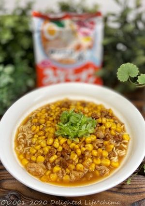 サッポロ一番ピリ辛豚コーンラーメン-レシピのメイン写真