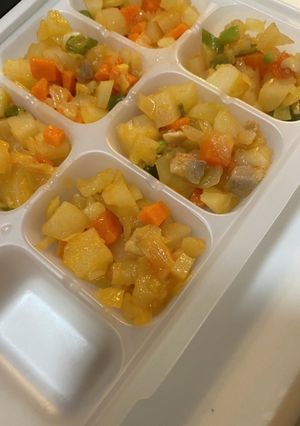 鶏と野菜の中華トマト　離乳食-レシピのメイン写真