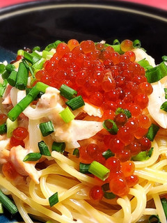 ワンパン鮭といくらのクリームパスタ-レシピのメイン写真