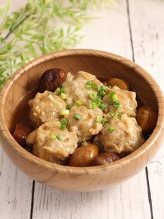 簡単!焼売と栗のからし醤油煮-レシピのメイン写真