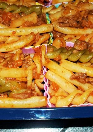 マカロニでミートソース(弁当用)-レシピのメイン写真