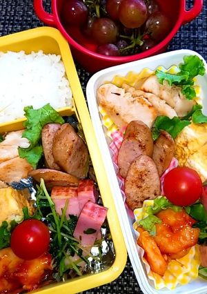 息子と娘のお弁当'20.9.28-レシピのメイン写真