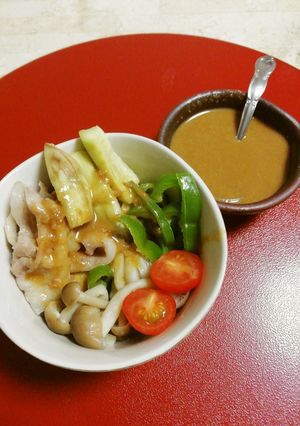 全部レンチン！豚バラとナスのごまだれ-レシピのメイン写真