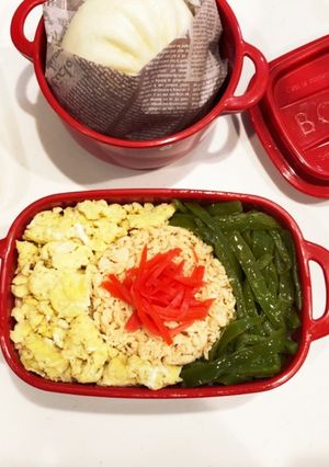 のっけ弁当(鮭そぼろ)-レシピのメイン写真