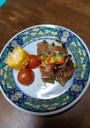 【レシピコン】夏野菜の肉巻き-レシピのメイン写真