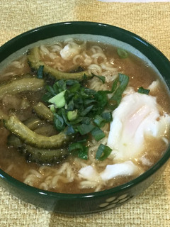 ほろにが♪ゴーヤと半熟卵のラーメン-レシピのメイン写真