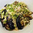 焼き茄子のごま風味和え麺